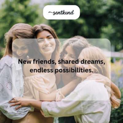 Friends embracing new opportunities together.