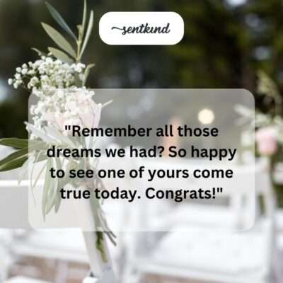 Friend smiling at a wedding.