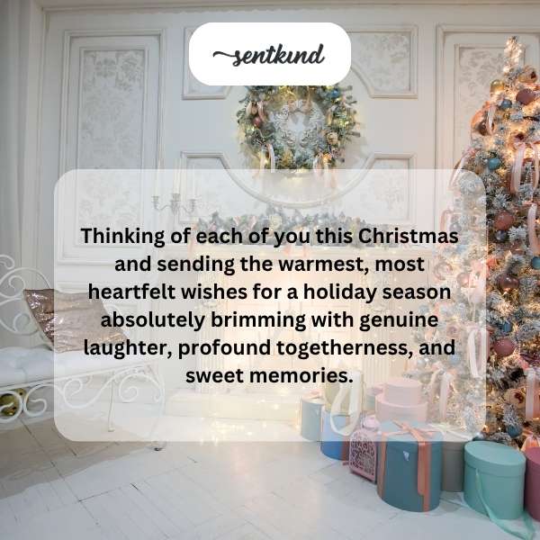 A festive Christmas scene filled with joyful family moments, symbolizing warmth and togetherness.