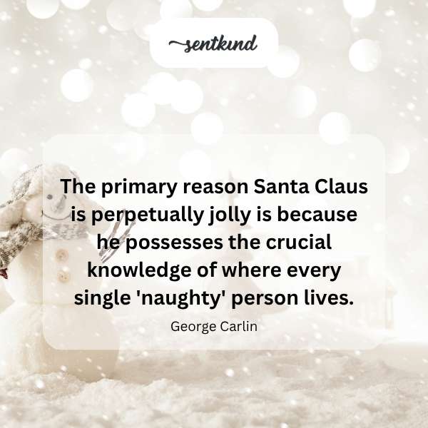 A jolly Santa Claus holds a 'naughty' list, a mischievous glint in his eyes, surrounded by toys.