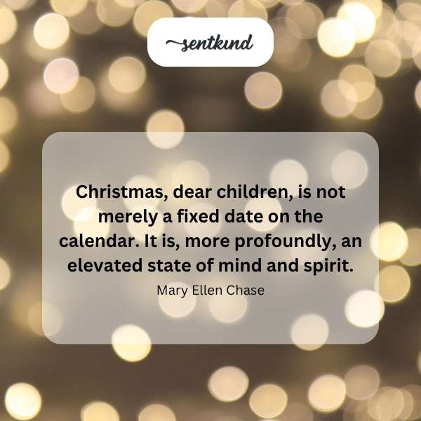 Festive holiday scene with children gathered around a Christmas tree.
