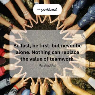 Team working swiftly and collaboratively.