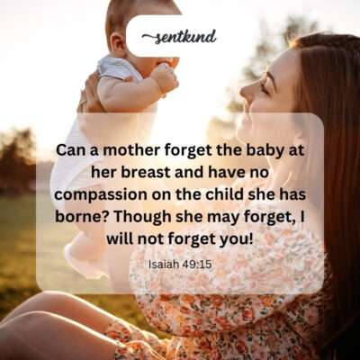 Mother holding a baby.