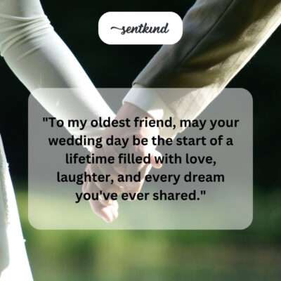 An oldest friend's wedding day filled with shared dreams.