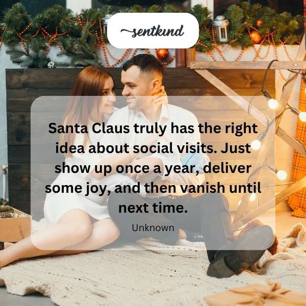 Santa's social strategy.