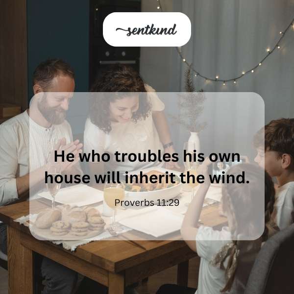 A dilapidated house stands amidst a swirling dust storm, symbolizing familial discord leading to desolation.