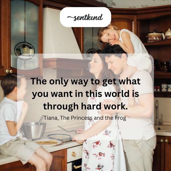An illustration showing people happily working together in a busy restaurant kitchen.