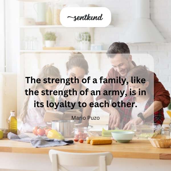 A close-knit family stands together, symbolizing unity and resilience.