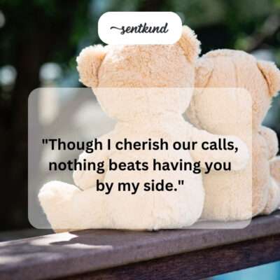 Friend preferring presence over calls.