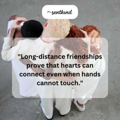 Two hearts connected by a bridge over a long distance.