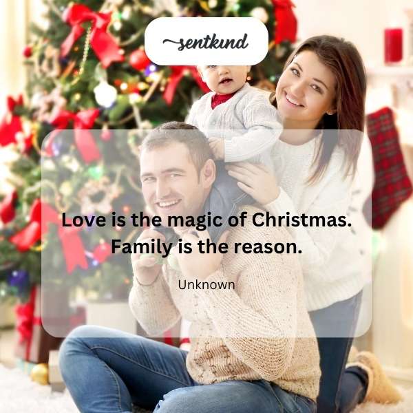 A warmly lit Christmas tree stands surrounded by presents, symbolizing family togetherness and festive cheer.