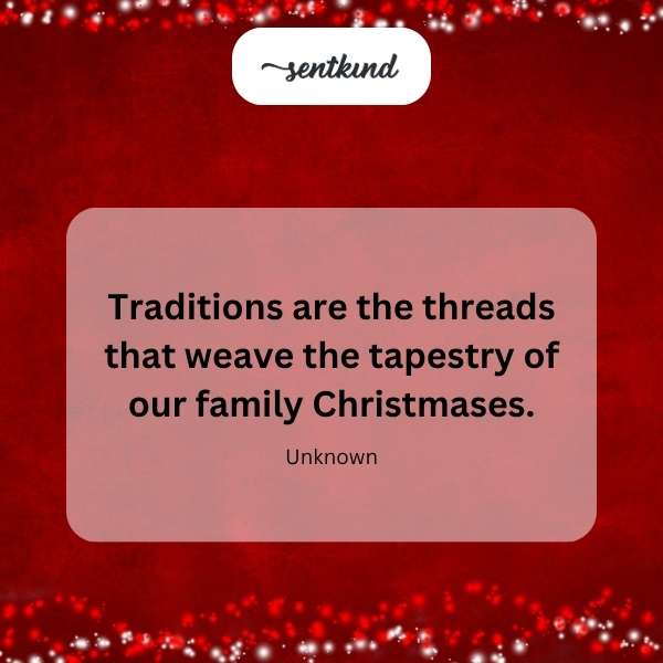 A warmly lit Christmas tree adorned with family ornaments symbolizes cherished traditions.
