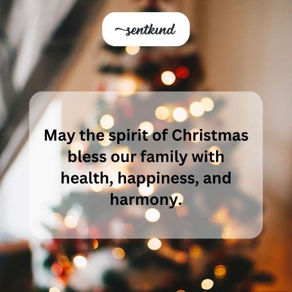 A family gathered around a warmly lit Christmas tree, exchanging gifts and smiles.