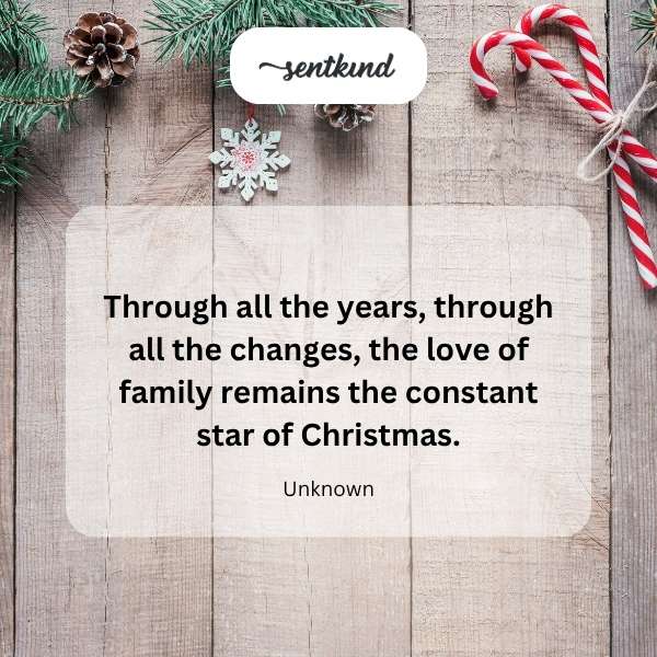 A warmly lit Christmas tree surrounded by a loving family.