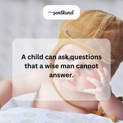 Child with a curious expression.