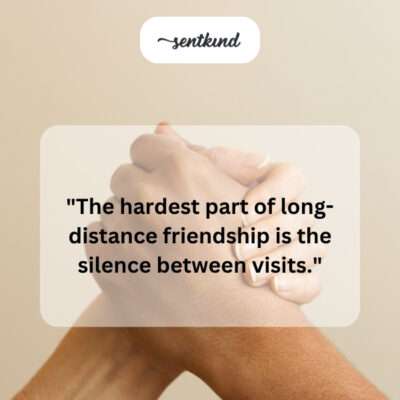 Silence between friend visits.