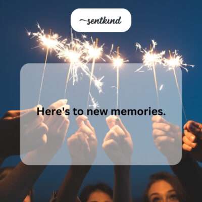 Cheers to new shared moments