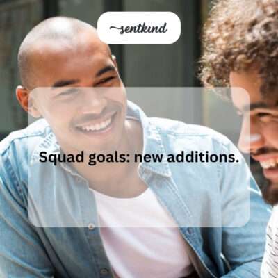 A diverse group of friends posing confidently, showcasing a growing and inclusive squad.