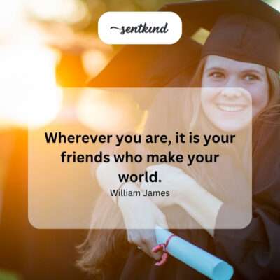 Friends gathered around a globe.