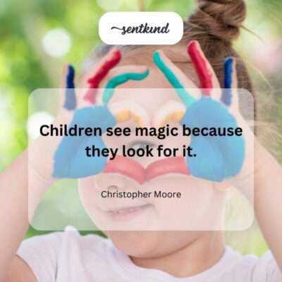 Child looking wonderstruck.