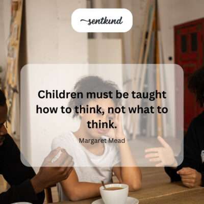 Child pondering in a classroom.