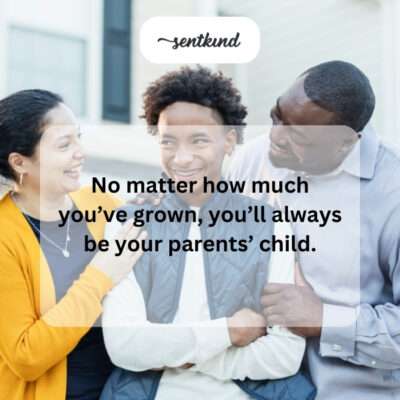 Adult child with parent.