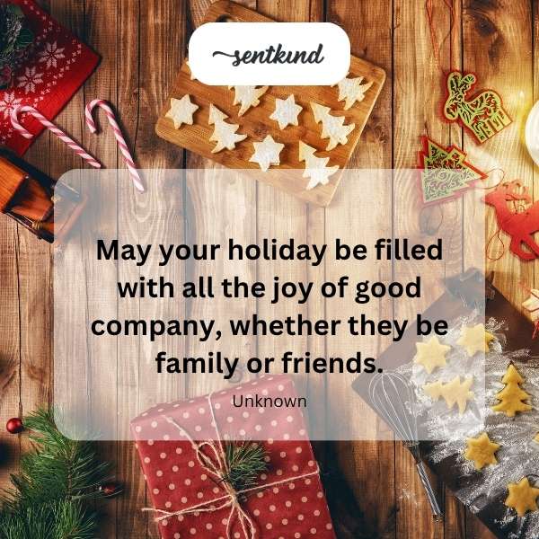 Festive holiday gathering with people celebrating together.