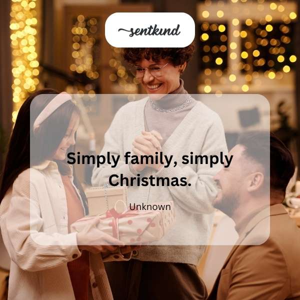 Simply Christmas, family.