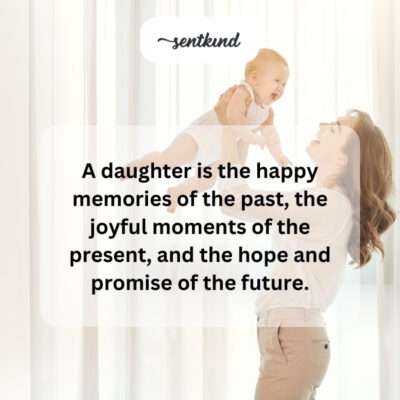 A timeline showing a daughter growing up.