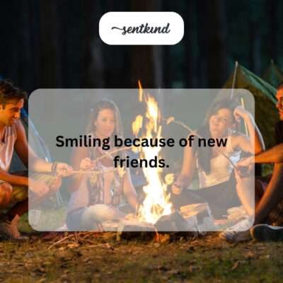 A person genuinely smiling, reflecting the happiness and joy brought by new friendships.