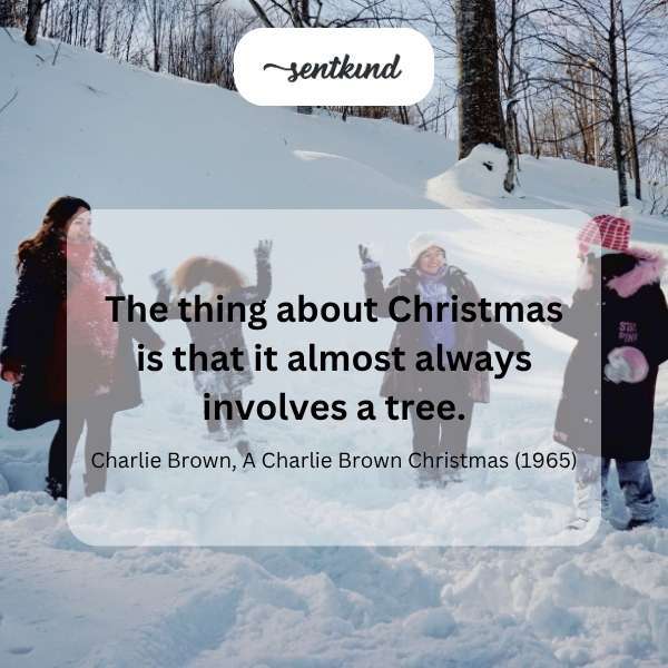 Christmas means a tree.
