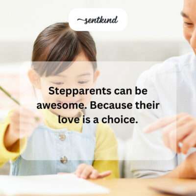 Stepparent and child high-fiving.