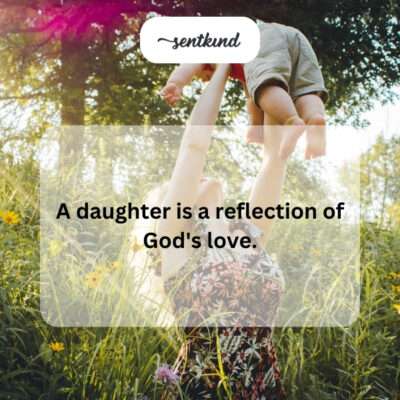 A daughter bathed in soft light.