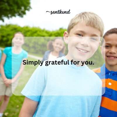 Feeling thankful for new friends.