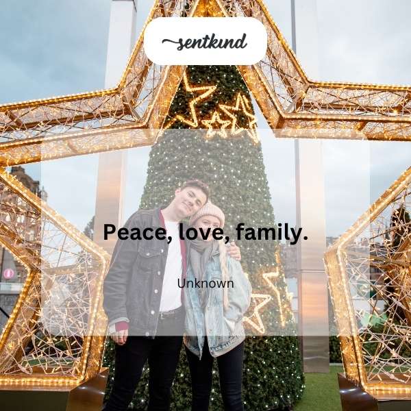 Peace love family.