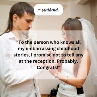 A playful threat about sharing embarrassing stories.