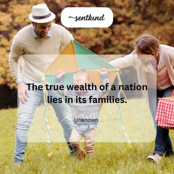Nation's wealth: its families.