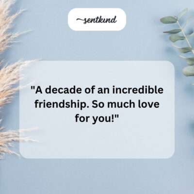 Incredible friendship.