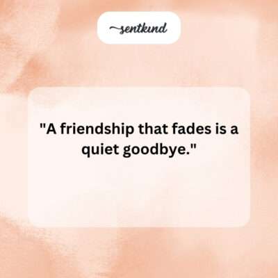Quiet goodbye.