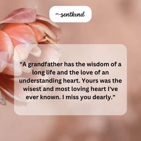 A loving tribute to a grandfather with a wise and understanding heart.
