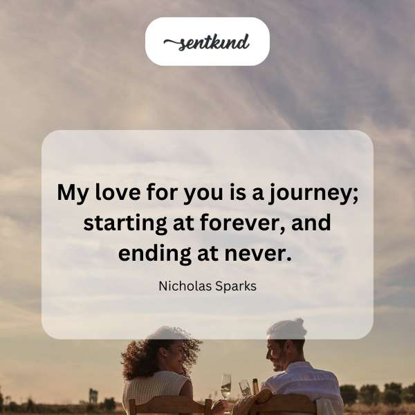 A winding road stretches towards a distant sunset, symbolizing a never-ending journey.