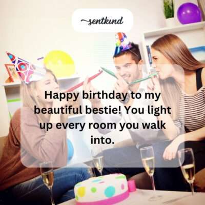 Celebrating a beautiful, room-lighting bestie.