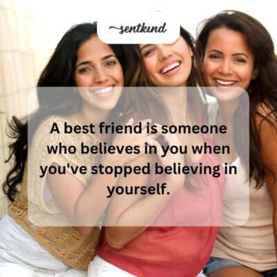 Friend's unwavering belief.