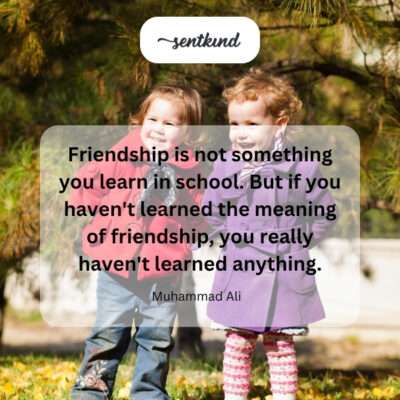 Friendship is life's core lesson.