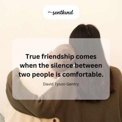 Comfortable silence.