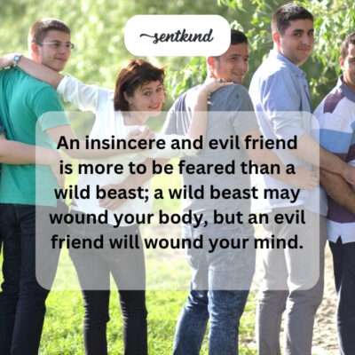 Evil friend wounds mind more than beast wounds body.