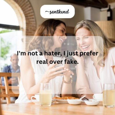 Preferring real over fake people.