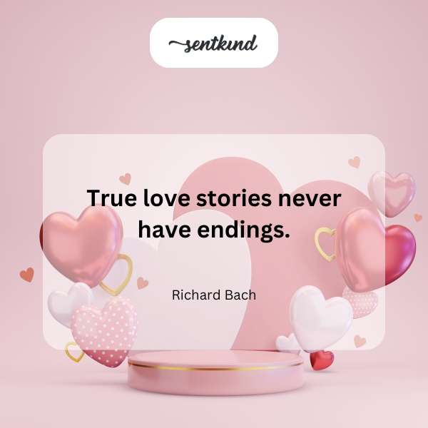 Two intertwined hearts symbolize enduring love.