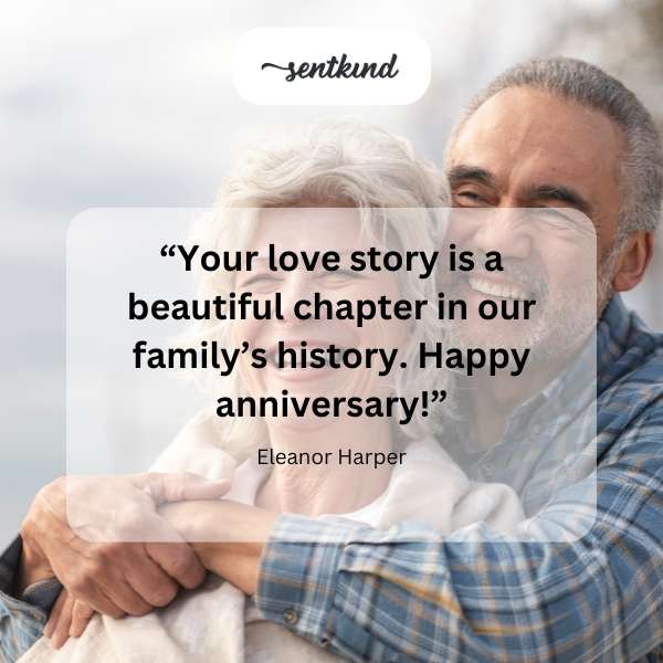 Couple embracing affectionately during their anniversary celebration.