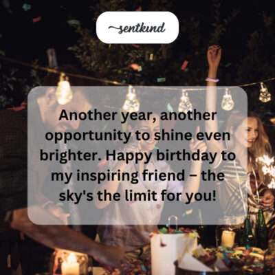 Celebrating an inspiring friend's limitless potential.